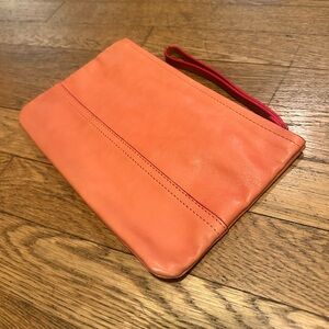 Banana Republic Orange Leather Clutch